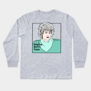 Resting Bea face Kids Long Sleeve T-Shirt